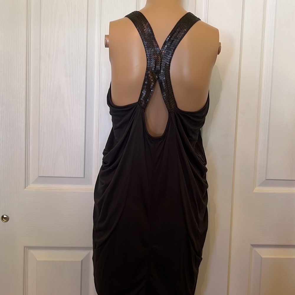 Black dress with sequin straps sz M